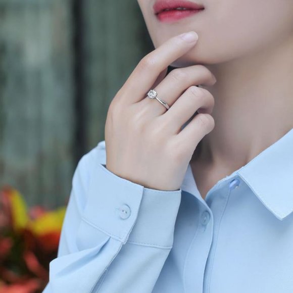 Certified 1ct. t.w.  Moissanite Diamond Solitaire Engagement Ring NEW - Picture 8 of 12